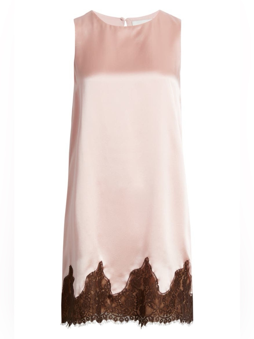 NWT Reformation Jessalyn Sleeveless Silk Lace Pink Brown Minidress Size XS